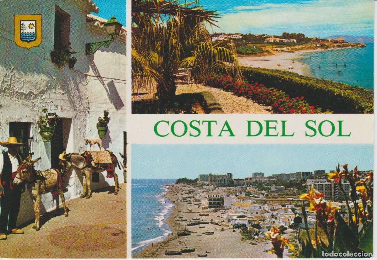 Postales: (30327) COSTA DEL SOL. BURROS - TAXIS. PLAYA SANTA ANA Y LA CARIHUELA