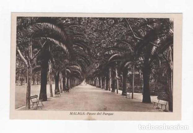 Postales: Postal Malaga. Paseo del parque. Sin Circular