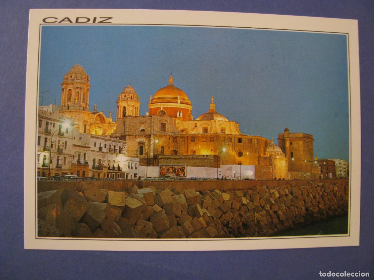 Postales: POSTAL DE CADIZ. CAMPO DEL SUR Y CATEDRAL. ED. PAJARES.