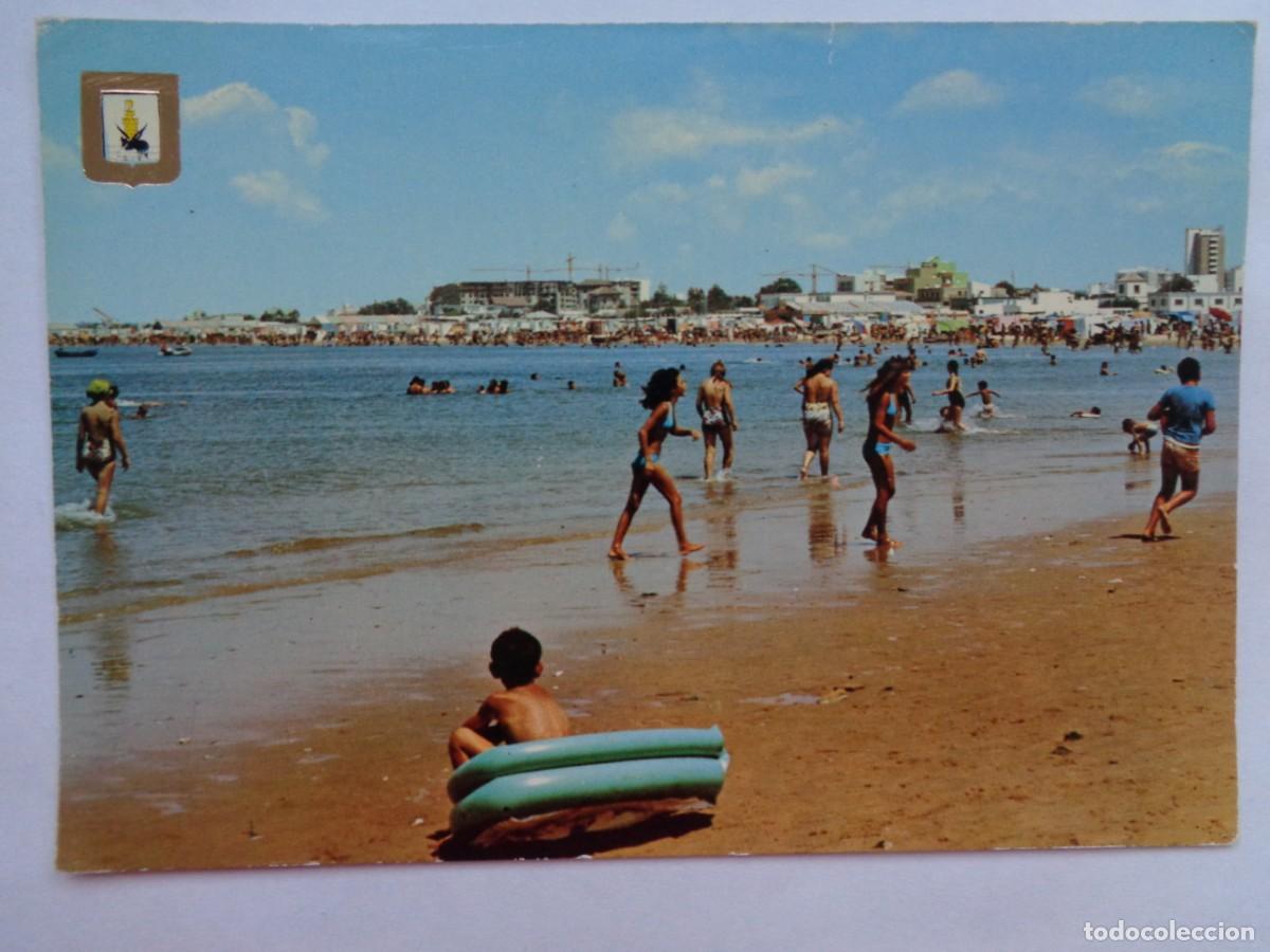 Postales: POSTAL DE SANLUCAR DE BARRAMEDA ( CADIZ ): PLAYA . A&Ntilde;OS 70