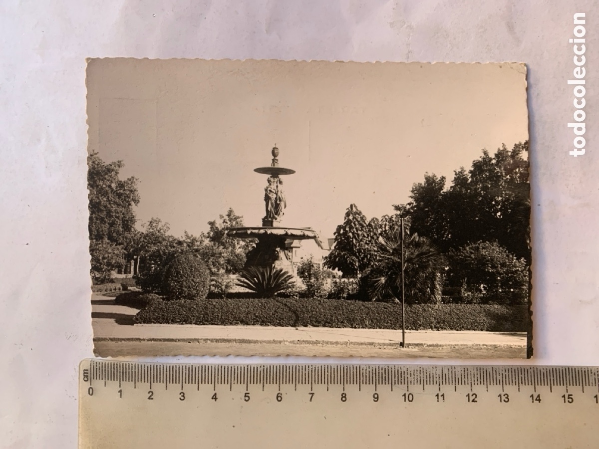 Postales: POSTAL. MALAGA. FUENTE DEL PARQUE. ED. FOTO CORT&Eacute;S.