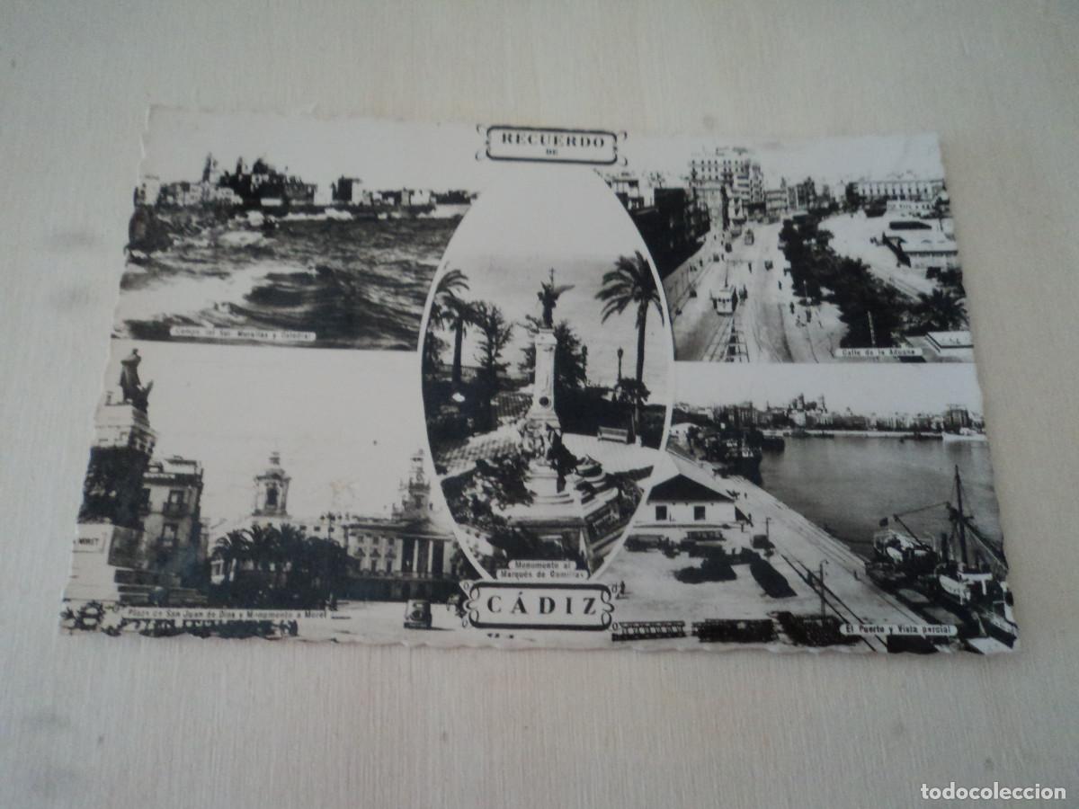 Postales: RECUERDO DE CADIZ -MULTIVISTAS- EDICIONES ARRIBAS , CIRCULADA