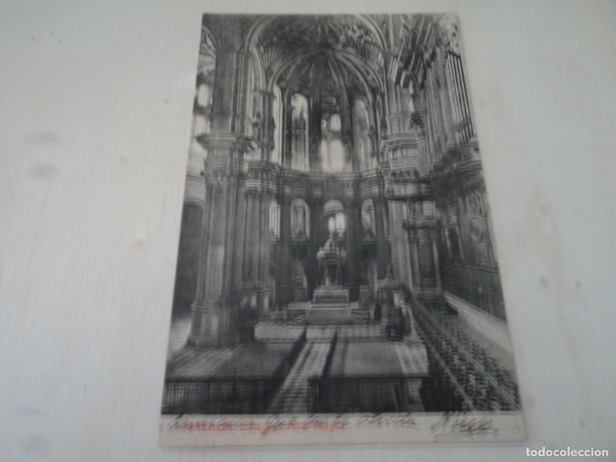 Postales: Malaga, la catedral, Altar Mayor, Editor: Thomas, circulada