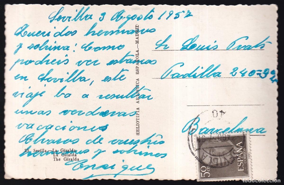 Postales: Sevilla. *La Giralda* Circulada 1957. - Foto 2