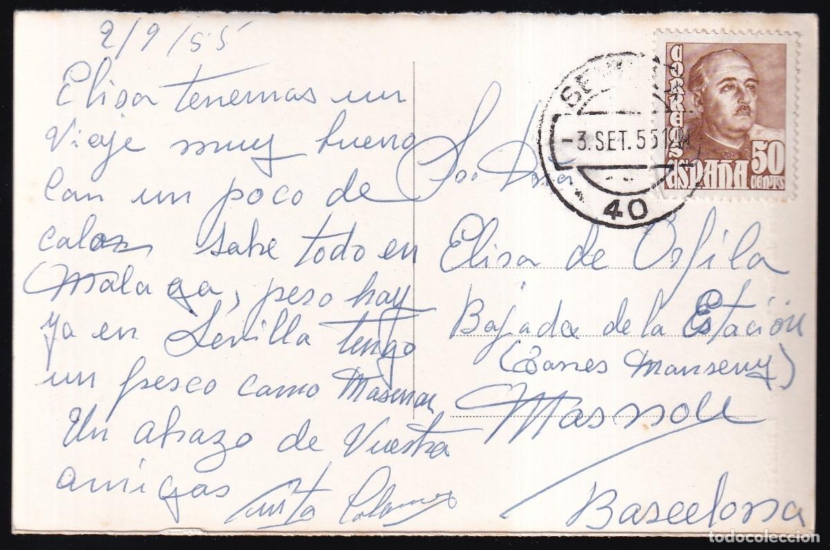 Postales: Sevilla. *Torre del Oro* Circulada 1955. - Foto 2