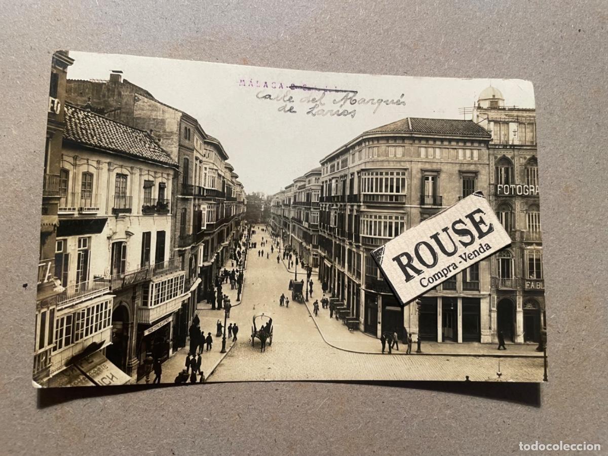 Postales: MALAGA - C. MARQUES DE LARIOS ANTIGUA POSTAL FOTOGRAFICA MAQUETA PARA REALIZAR LA POSTAL DIFINITIVA