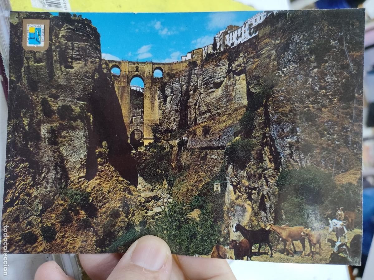 Postales: Postal RONDA Costa del Sol PUENTE NUEVO SOBRE EL TAJO N 26 DOM&Iacute;NGUEZ SC