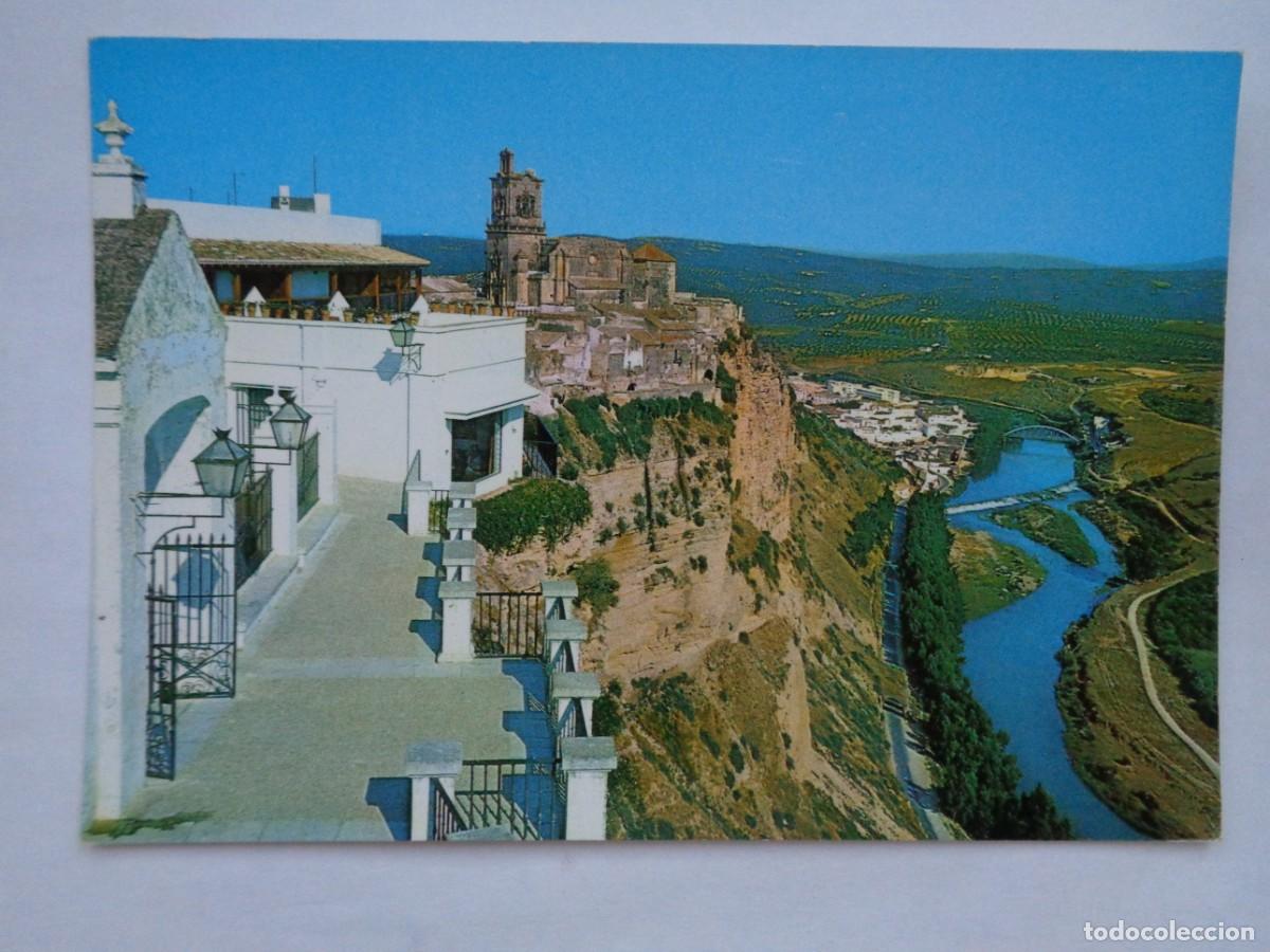 Postales: POSTAL DE ARCOS DE LA FRONTERA ( CADIZ ): PANORAMICA DESDE EL MIRADOR PL. ESPA&Ntilde;A. A&Ntilde;OS 70
