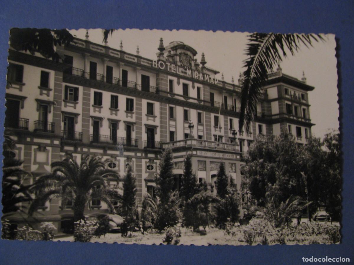 Postales: POSTAL FOTOGRAFICA DE MALAGA. HOTEL MIRAMAR. FACHADA PRINCIPAL. DOLORES DE O&Ntilde;A.