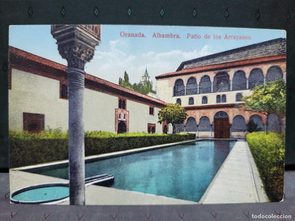 Postales: ANTIGUA POSTAL GRANADA LA ALHAMBRA PATIO DE LOS ARRAYANES PURGER & CO - Foto 1