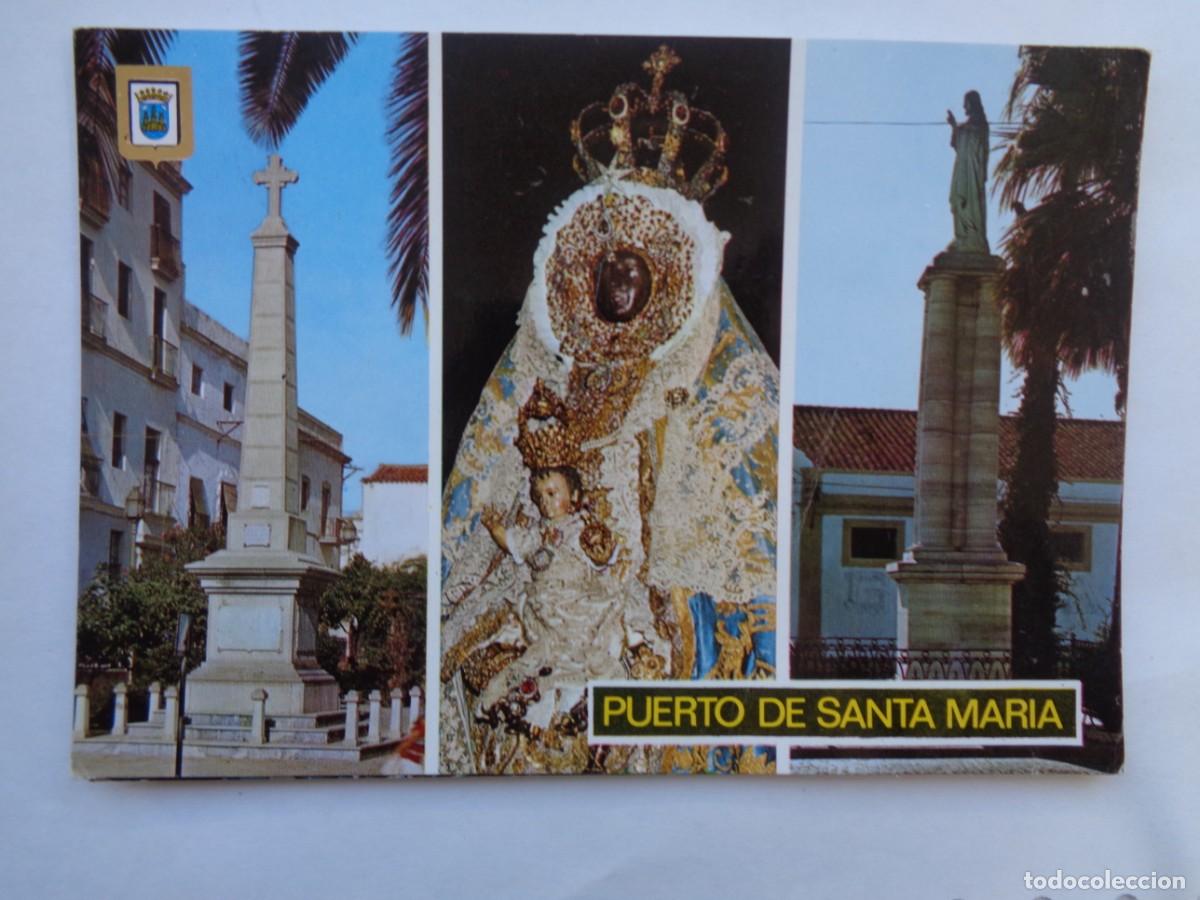 Postales: POSTAL DEL PUERTO DE SANTA MARIA( CADIZ ): CRUZ DE LOS CAIDOS, N&ordf; S&ordf; DE LOS MILAGROS, ETC. A&Ntilde;OS 60
