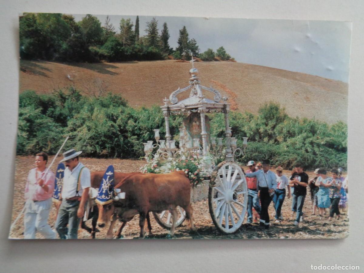Postales: POSTAL DE VILLAMARTIN ( CADIZ ): ROMERIA DE NTRA. SRA. DE LAS MONTA&Ntilde;AS . HERMANDAD