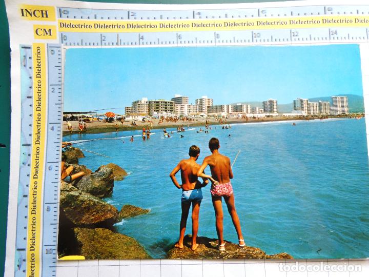 Postales: POSTAL DE MALAGA, TORRE DEL MAR. A&Ntilde;O 1969. PLAYA NI&Ntilde;OS PESCANDO. 1744 COSTA DEL SOL 119