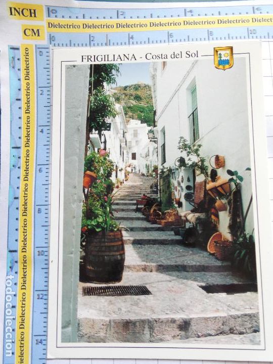 Postales: POSTAL DE MALAGA. FRIGILIANA CALLE T&Iacute;PICA DEL BARRIO MORISCO. 12 ESCUDO ORO. 128