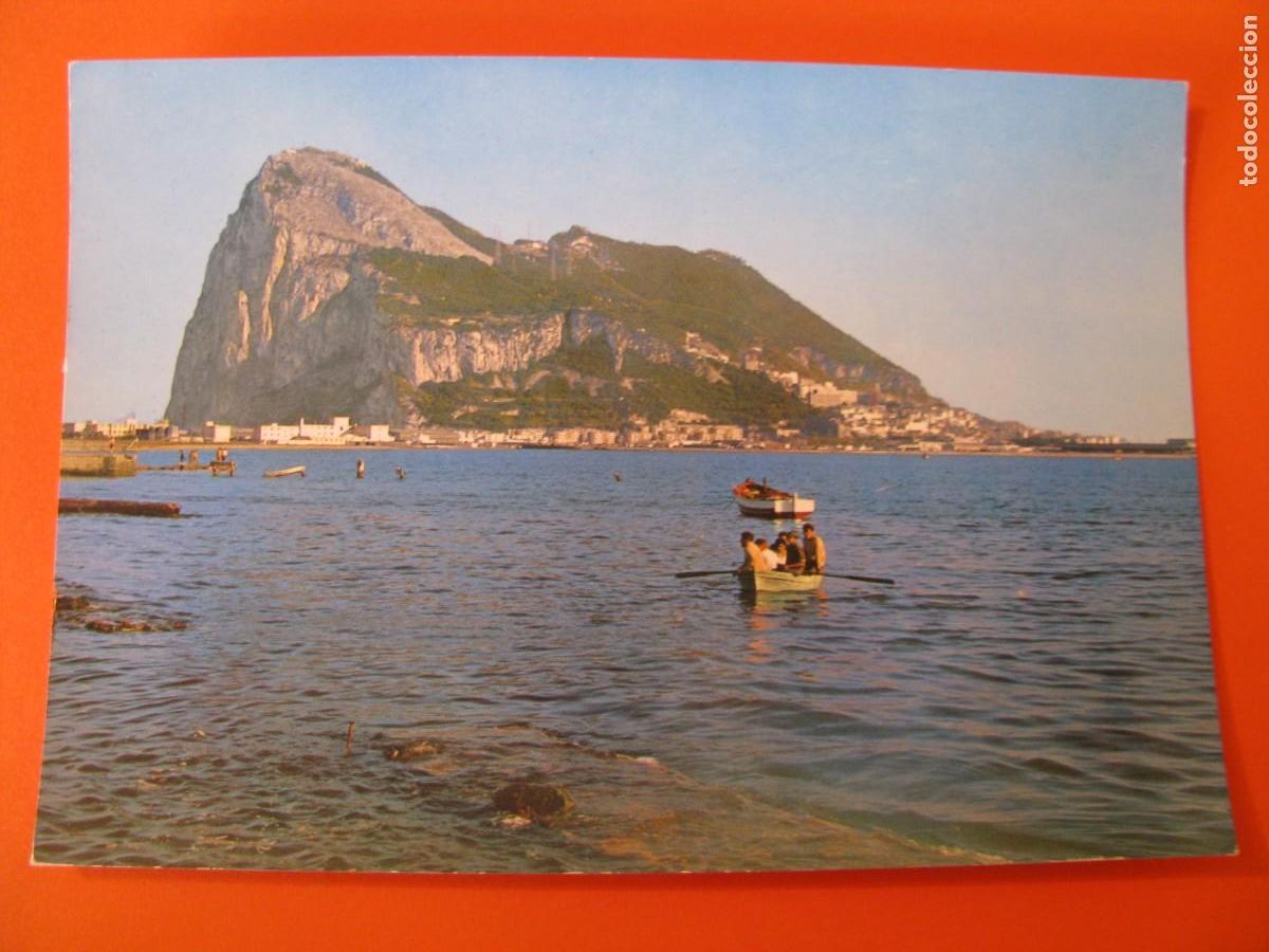 Postales: POSTAL DE LA LINEA DE LA CONCEPCI&Oacute;N. EL PE&Ntilde;ON DE GIBRALTAR. GARCIA GARRABELLA.