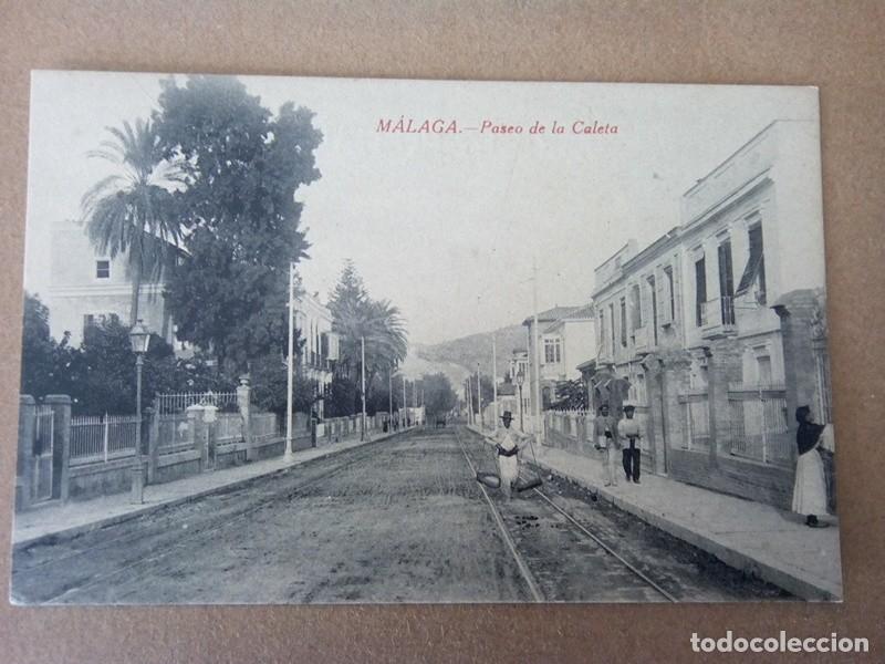 Postcards: MALAGA , POSTAL ANTIGUA ANIMADA , BLANCO Y NEGRO
