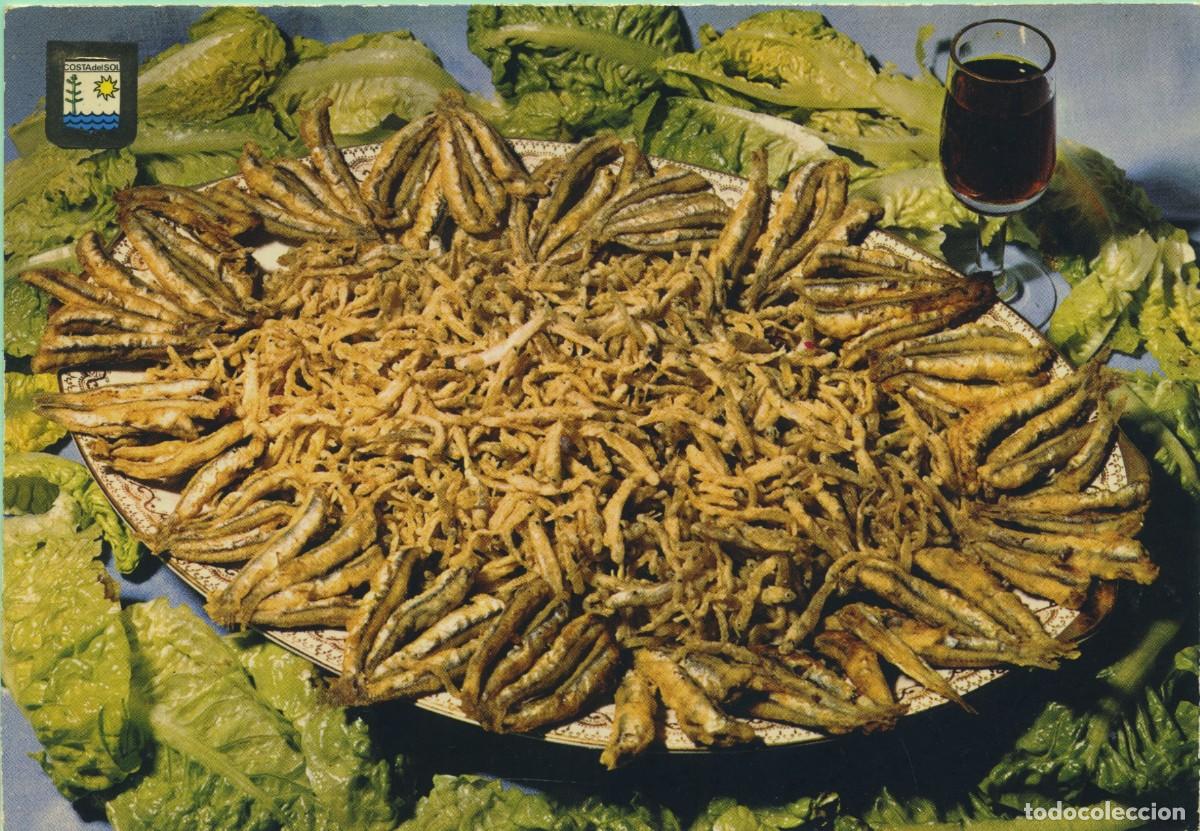 Postales: COSTA DEL SOL. Platos t&iacute;picos, Chanquetes y Boquerones. Sin circular. ED. DOM&Iacute;NGUEZ