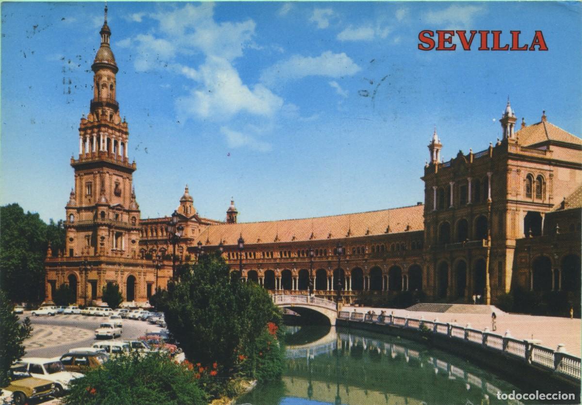 Postales: N&ordm; 4003-SEVILLA. Plaza de Espa&ntilde;a. Circulada en 1983. ED. JRC