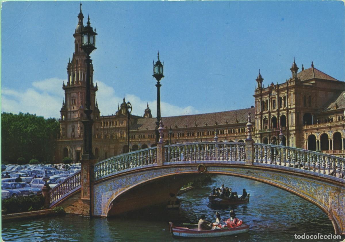 Postales: N&ordm; 188-SEVILLA. Plaza de Espa&ntilde;a. Sin circular. EDICIONES RO-FOTO