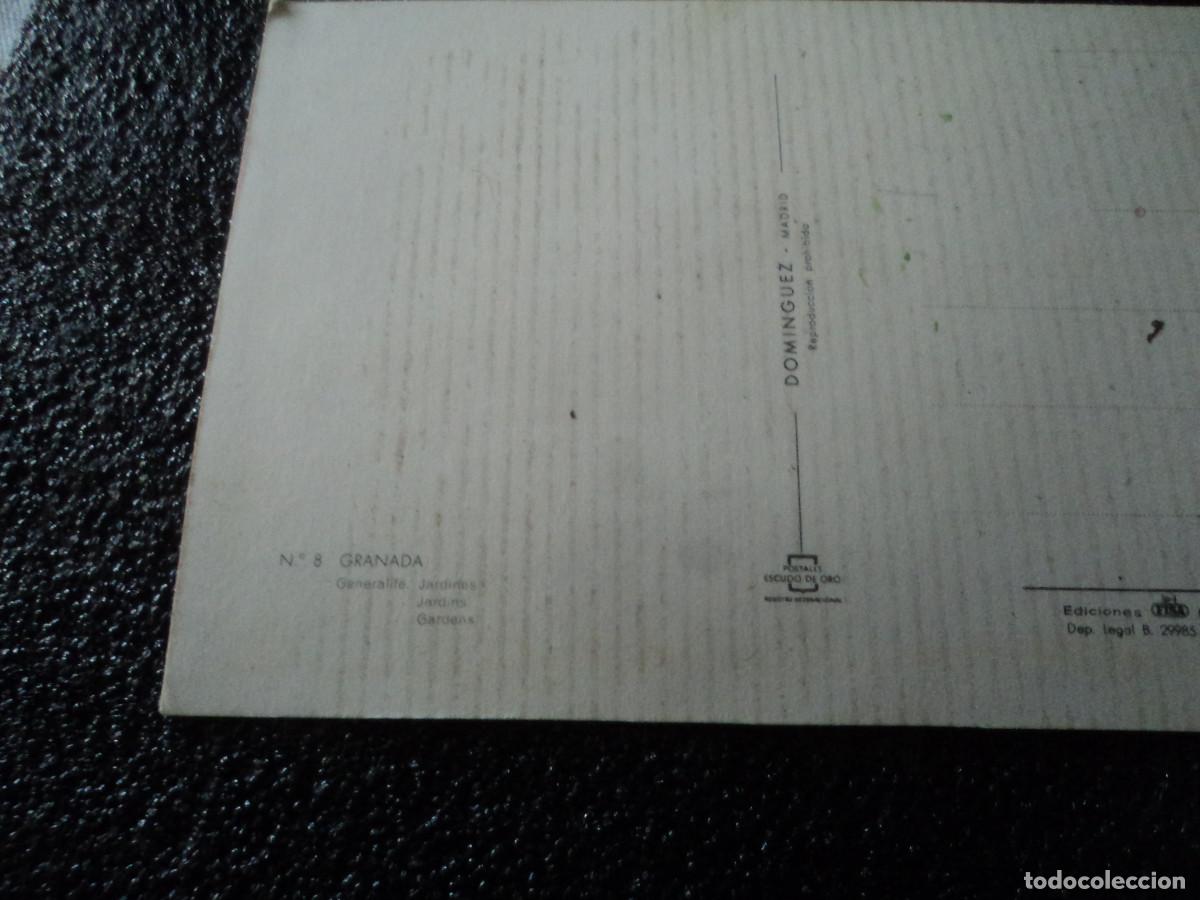 Postales: 8 granada , generalife, jardines, ed. dominguez - Foto 2