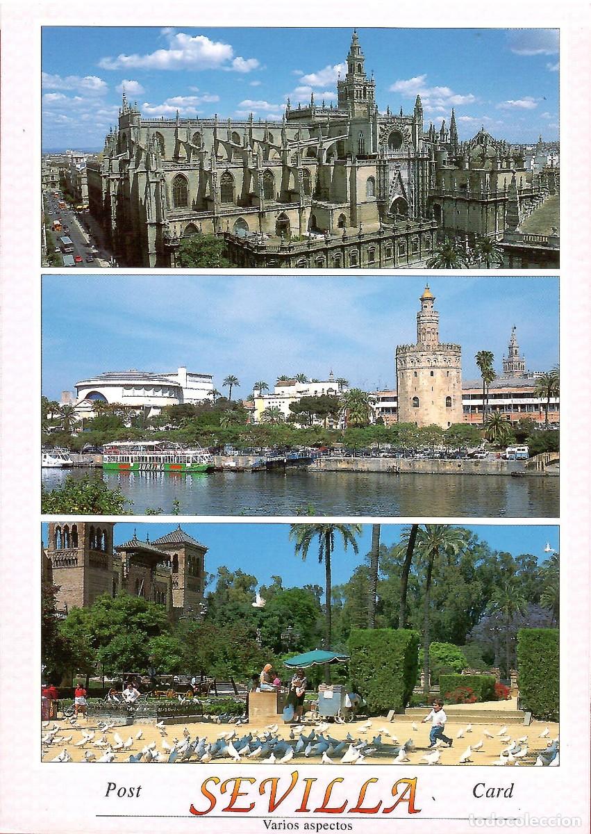 Postales: N&ordm; SL 1034-SEVILLA. Varios aspectos. Circulada en 2005. ED. MINI EDICIONES DAVID