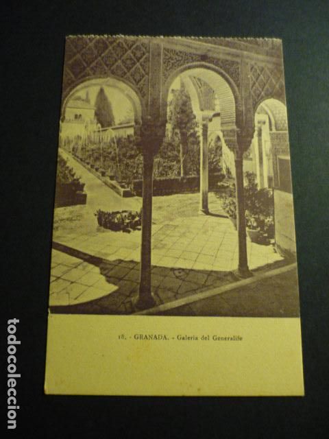 Postales: GRANADA GALERIA DEL GENERALIFE - Foto 1