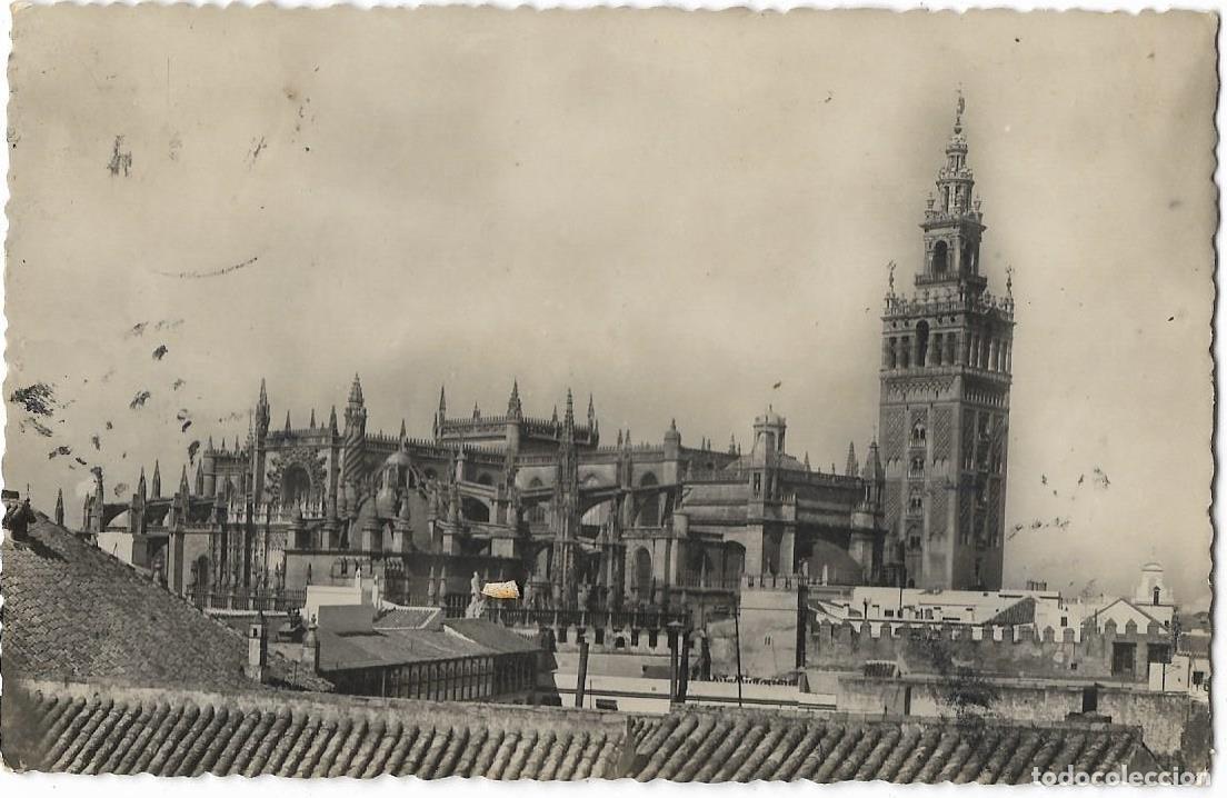 Postales: LA CATEDRAL Y GIRALDA, CIRCULADA
