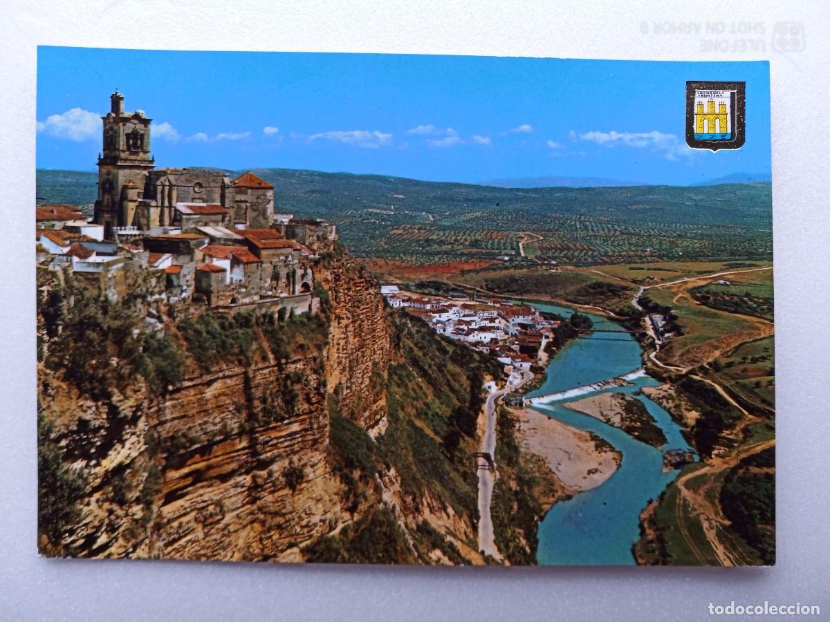 Postales: POSTAL ARCOS DE LA FRONTERA N&ordm; 10 ( CADIZ ) - VISTA GENERAL DE LA PE&Ntilde;A - ESCRITA.