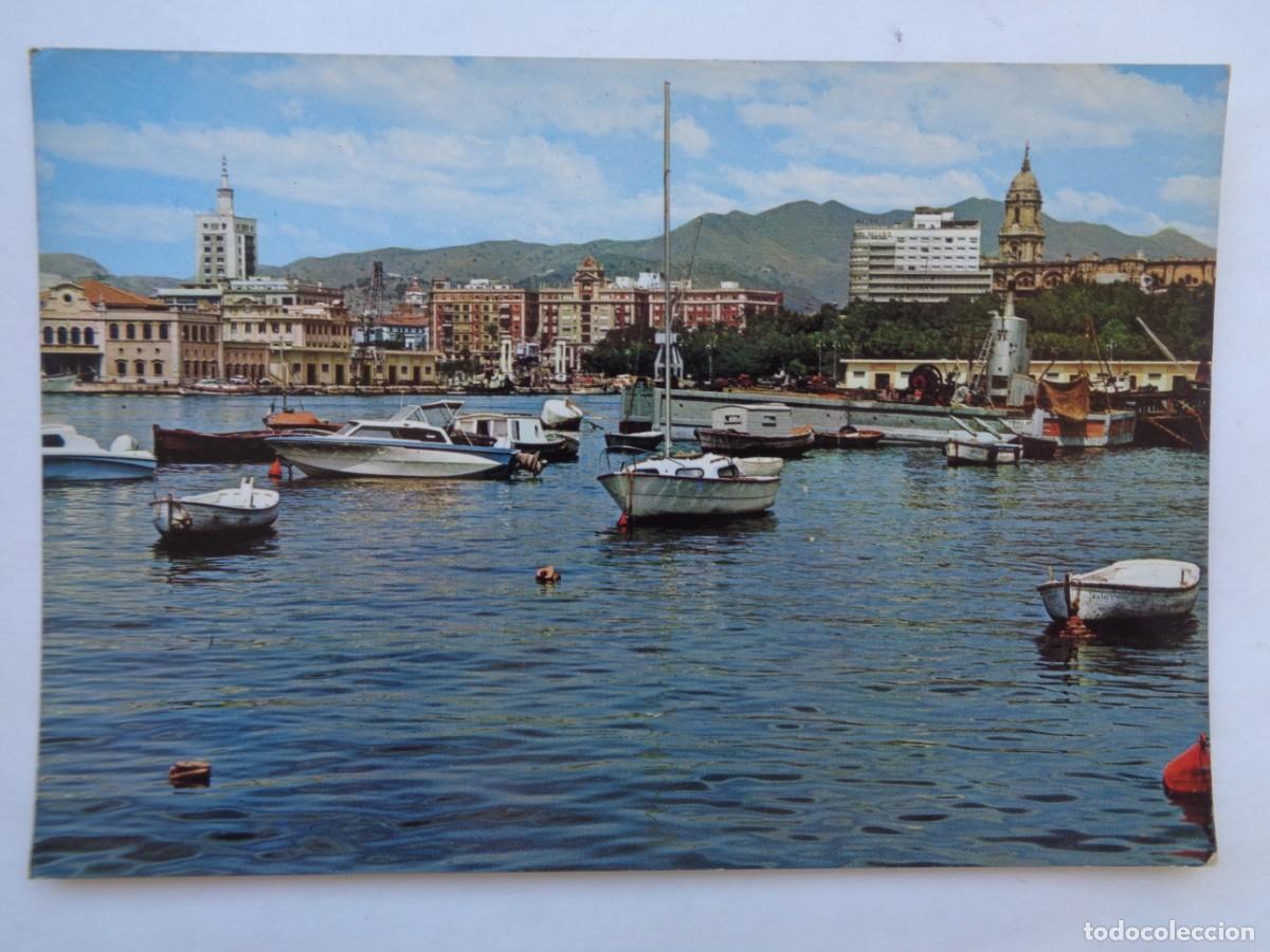 Postales: POSTAL DE MALAGA ( COSTA DEL SOL ): PUERTO. A&Ntilde;OS 60