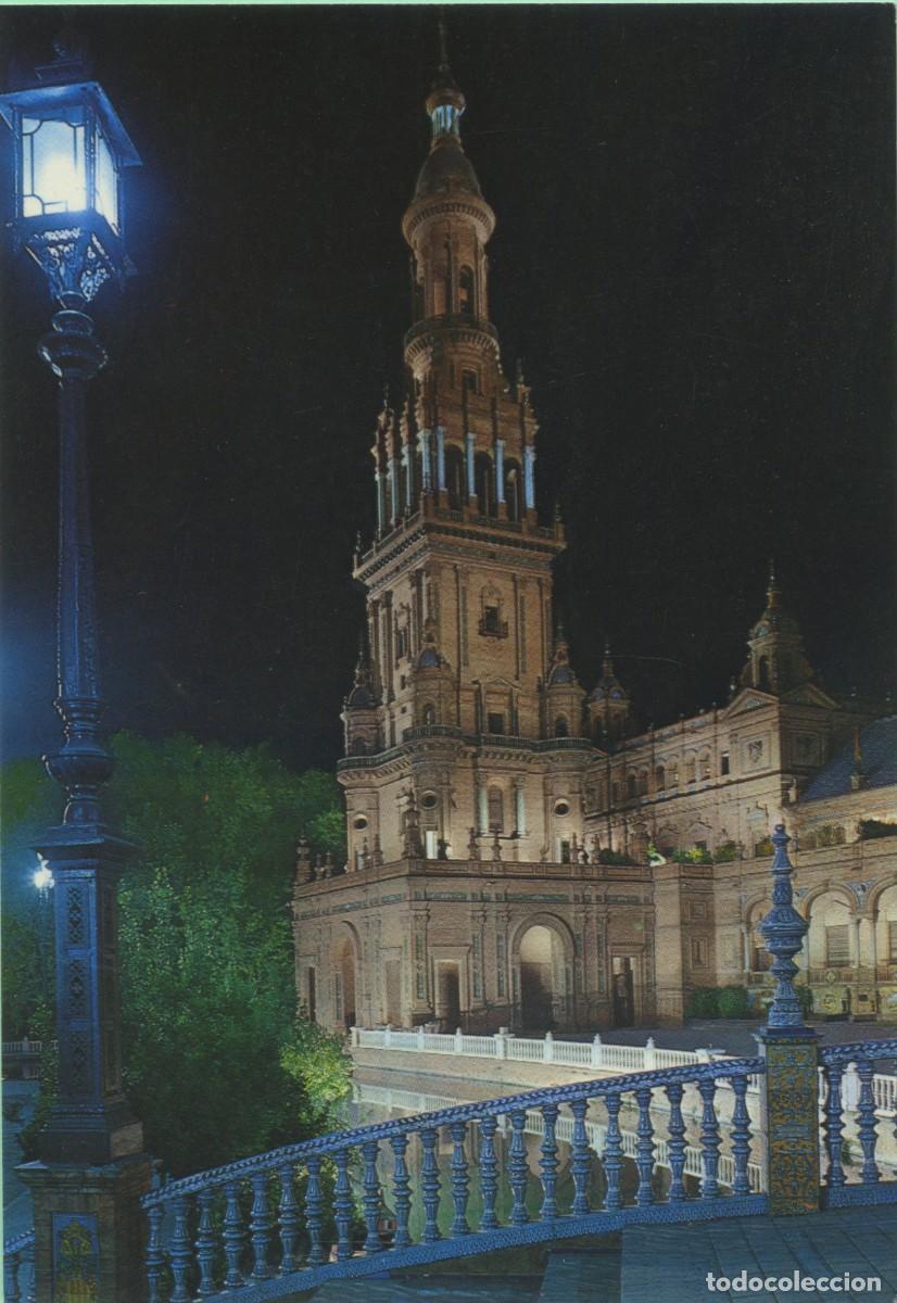 Postales: N&ordm; 661-SEVILLA. Plaza de Espa&ntilde;a; vista parcial. ED. BEASCOA