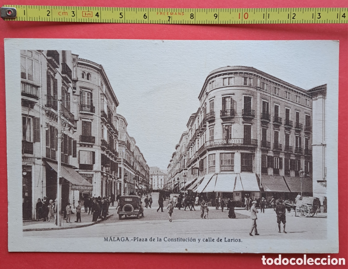 Postales: TARJETA POSTAL PLAZA DE LA CONSTITUCION Y CALLE LARIOS MALAGA
