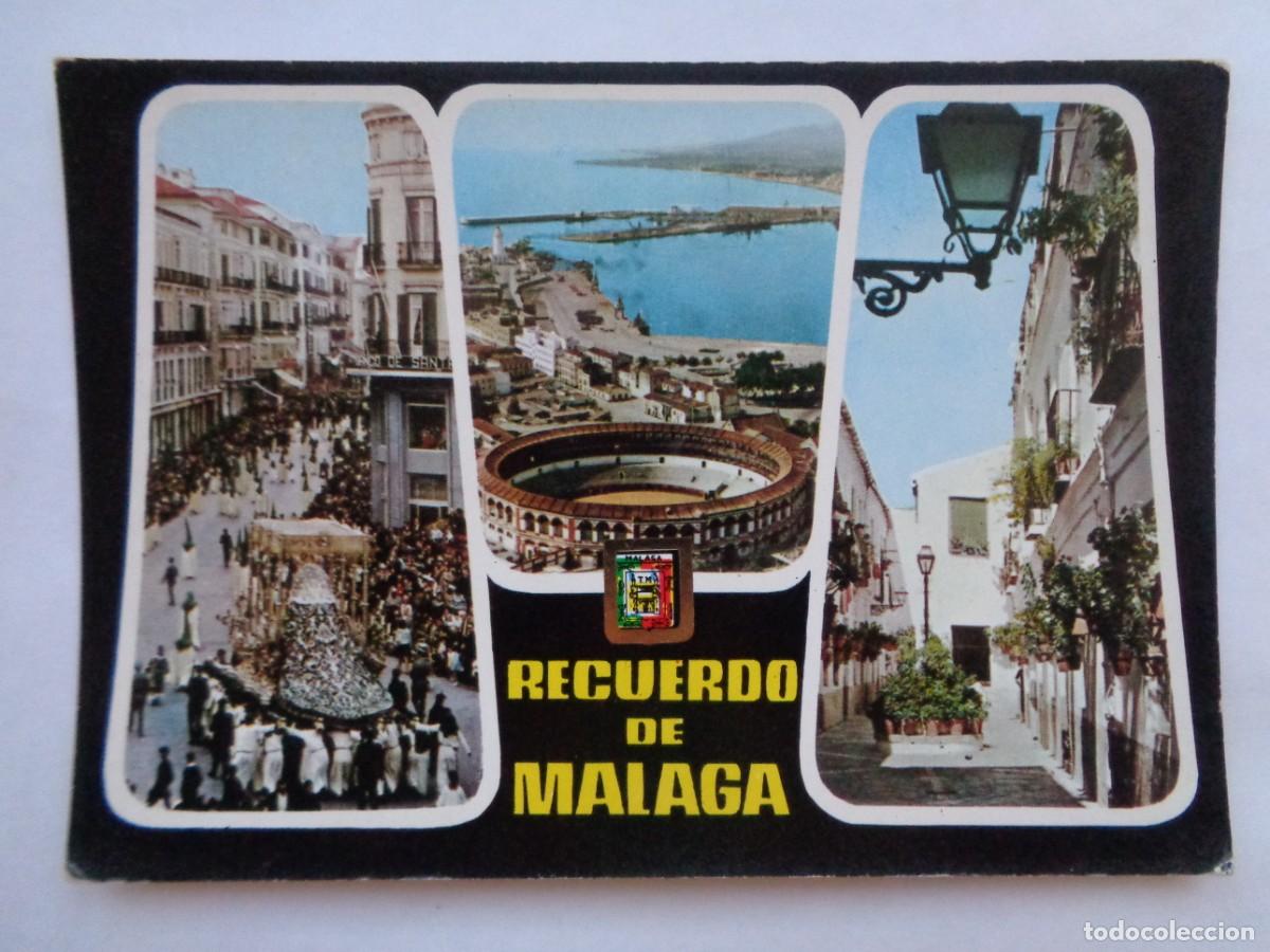 Postales: POSTAL DE MALAGA ( COSTA DEL SOL ): RECUERDO DE MALAGA . A&Ntilde;OS 60