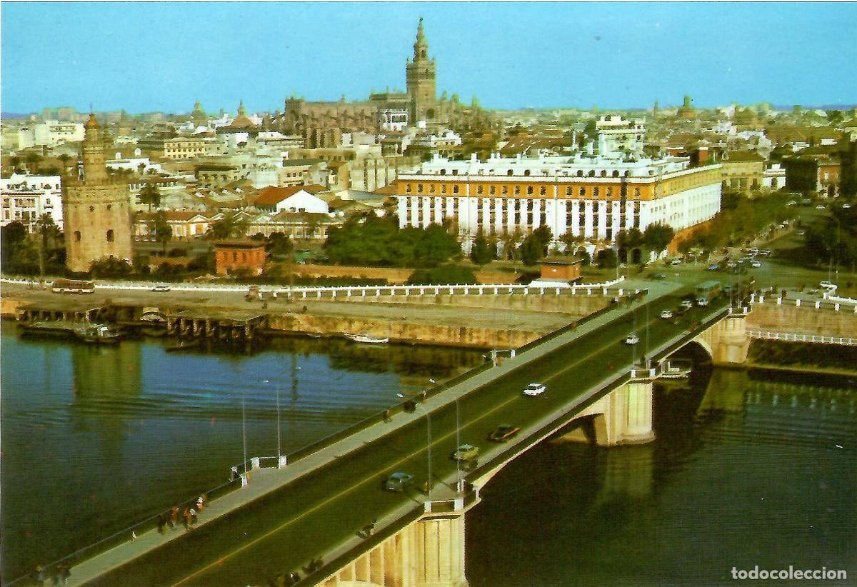 Postales: N&ordm; 2470-SEVILLA. Panor&aacute;mica Puerta de San Telmo. Sin circular.