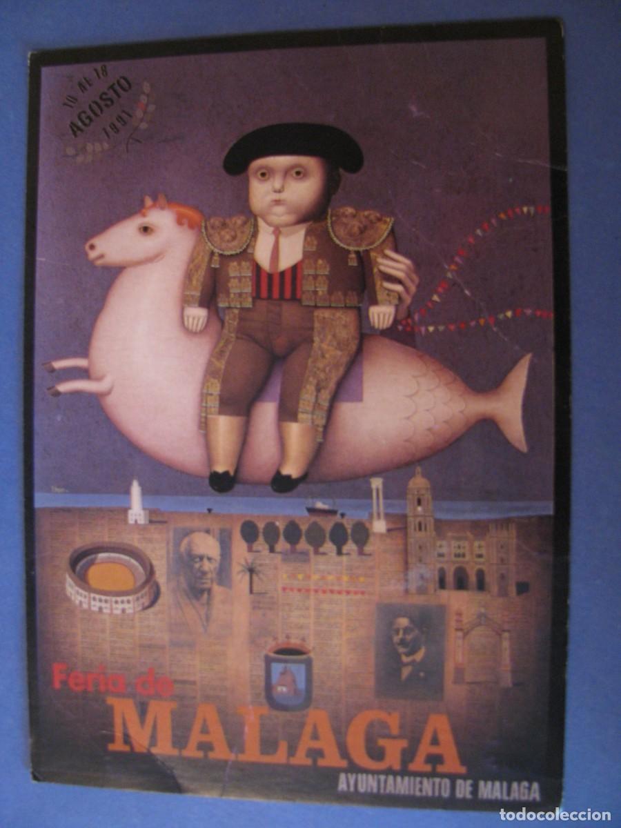Postales: POSTAL MALAGA. CARTEL DE FERIA 1991. TIENE ARRUGAS.