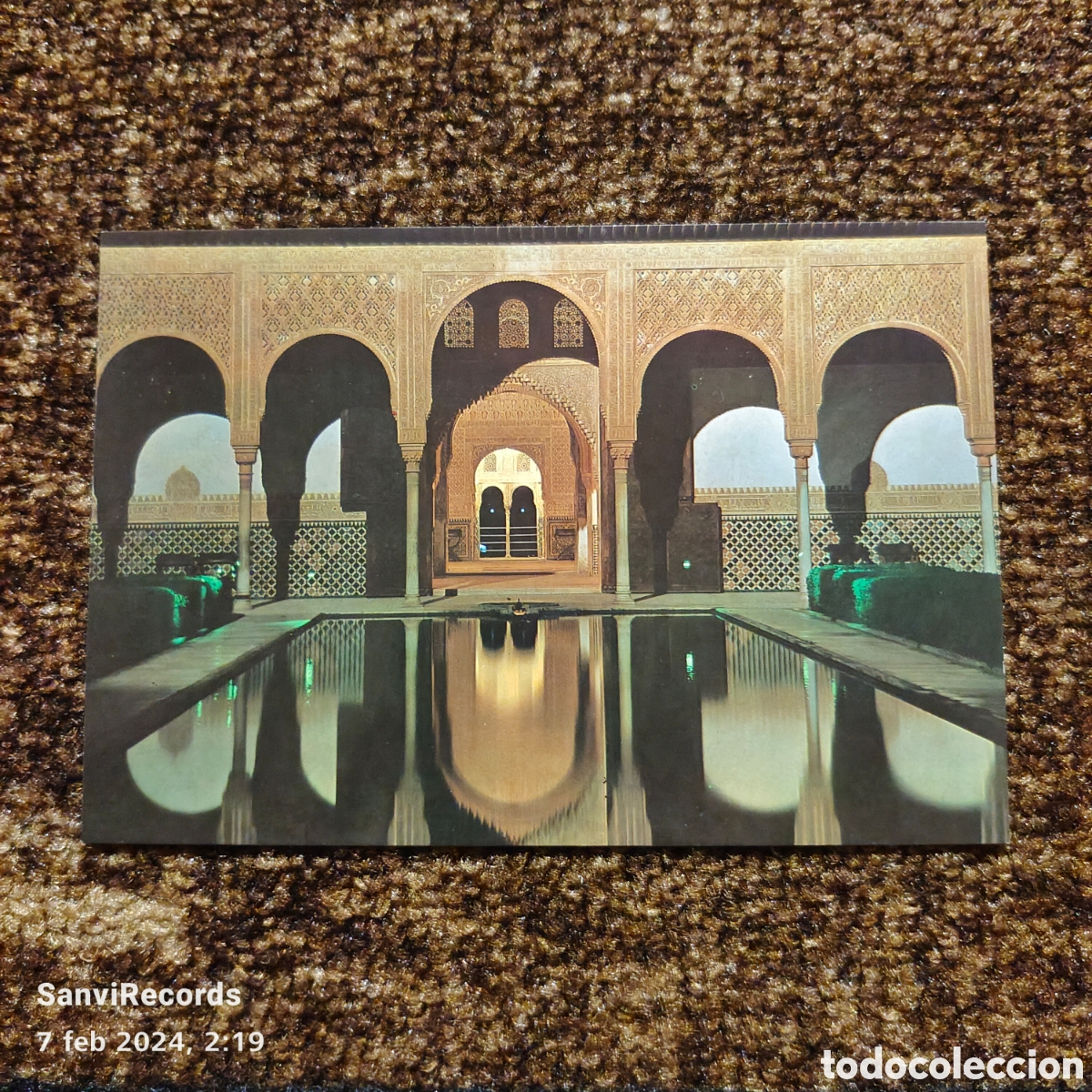 Postales: POSTAL: GRANADA, ALHAMBRA ILUMINADA, PATIO DE LOS ARRAYANES (ANDALUC&Iacute;A) - Foto 1