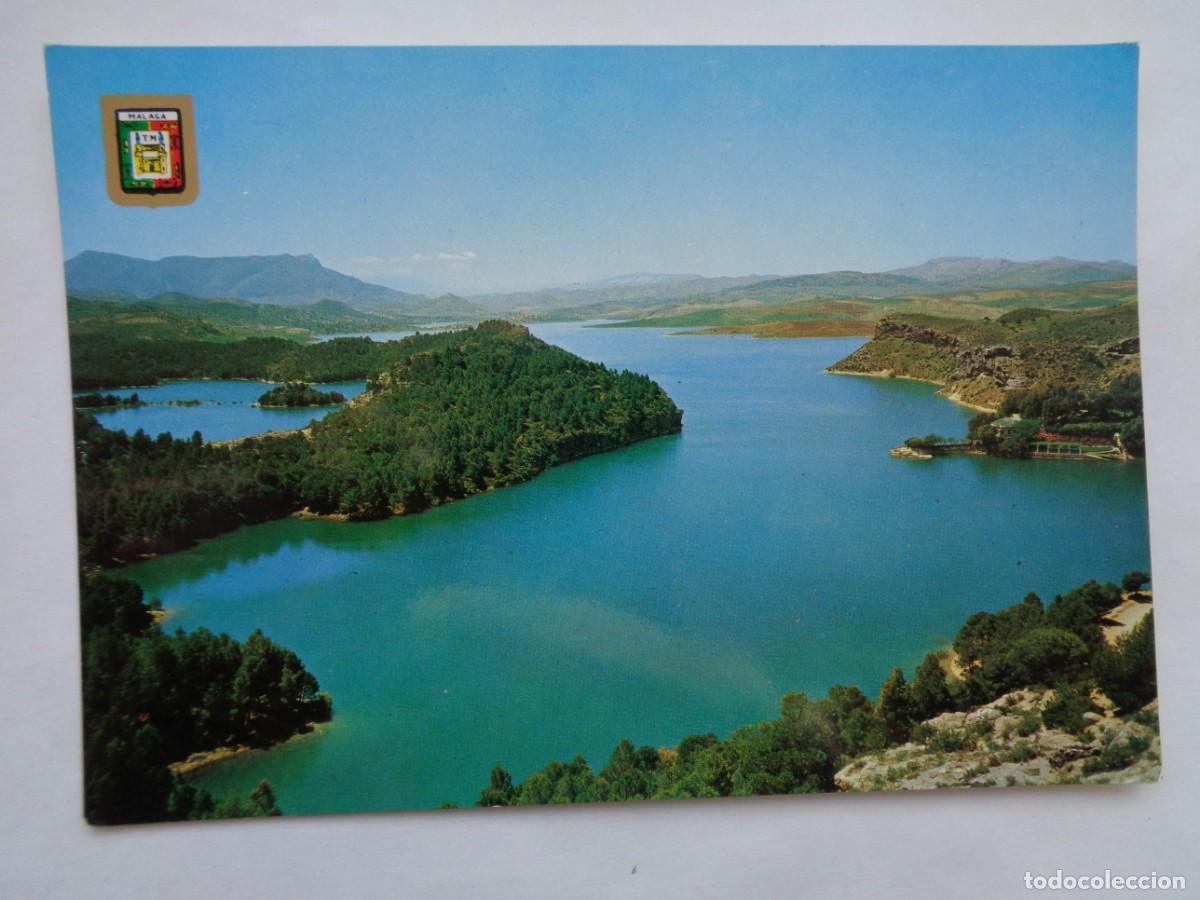 Postales: POSTAL DE MALAGA : PANTANO DEL CHORRO , EL EMBALSE . A&Ntilde;OS 70