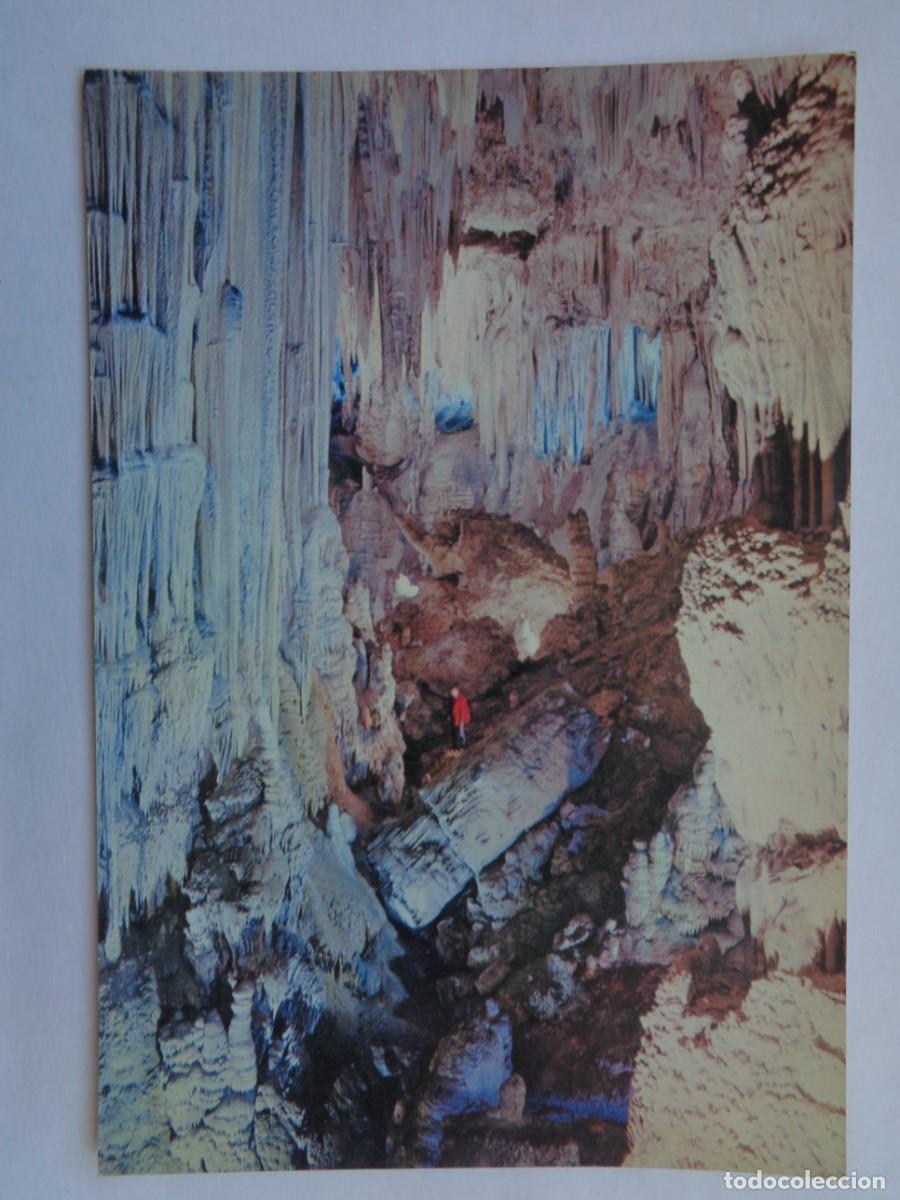 Postales: POSTAL DE LA CUEVA DE NERJA ( MALAGA ): FONDO DE LA SALA DEL CATACLISMO . A&Ntilde;OS 60