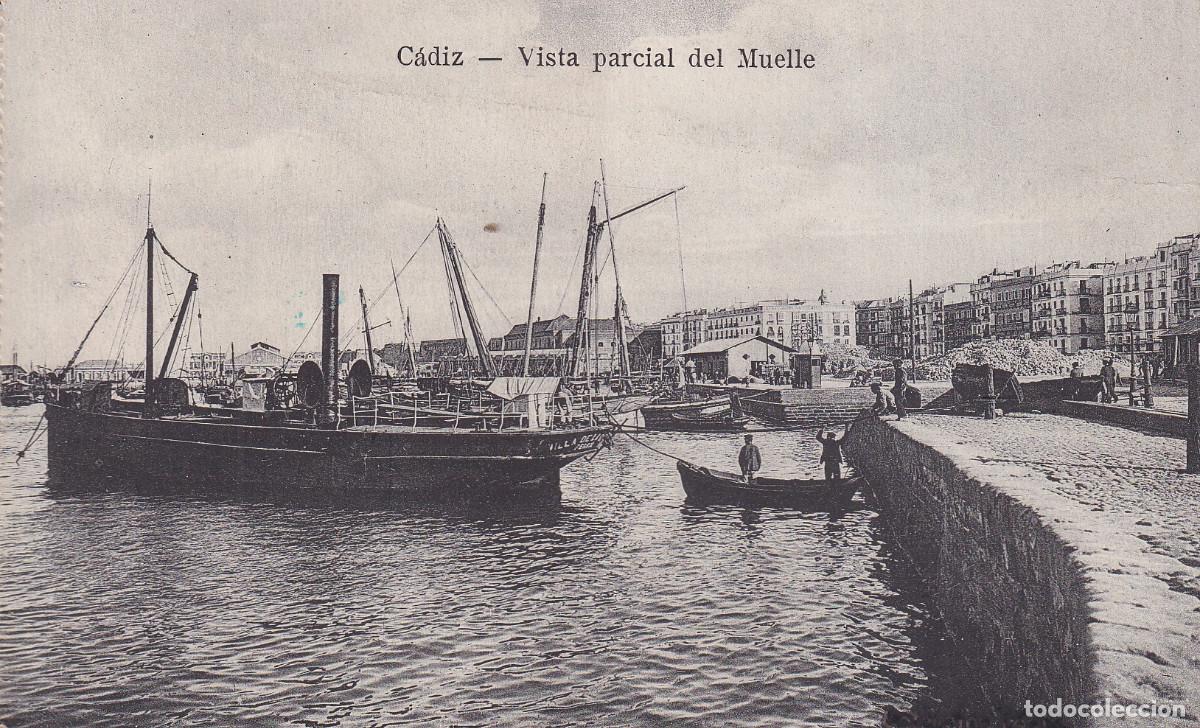 Postales: CADIZ VISTA PARCIAL DEL MUELLE