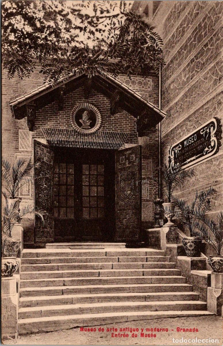Postales: Granada - Museo de Arte Antiguo y Moderno - Entr&eacute;e du Mus&eacute;e - n&ordm; 1 - Sin m&aacute;s datos - 138x89mm