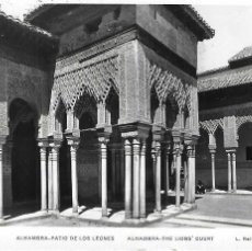 Postales: GRANADA - 85. ALHAMBRA-PATIO DE LOS LEONES - L. ROISIN FOT. - CIRCULADA 1948