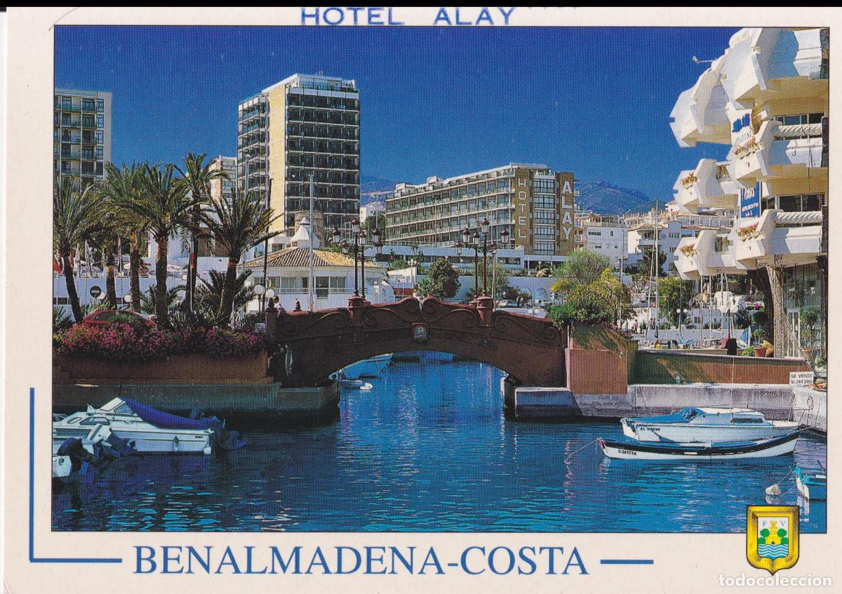 Postales: BENALMADENA (MALAGA) PUERTO MARINA, HOTEL ALAY - ESC.DE ORO FOTO: J.CEBOLLERO - S/C