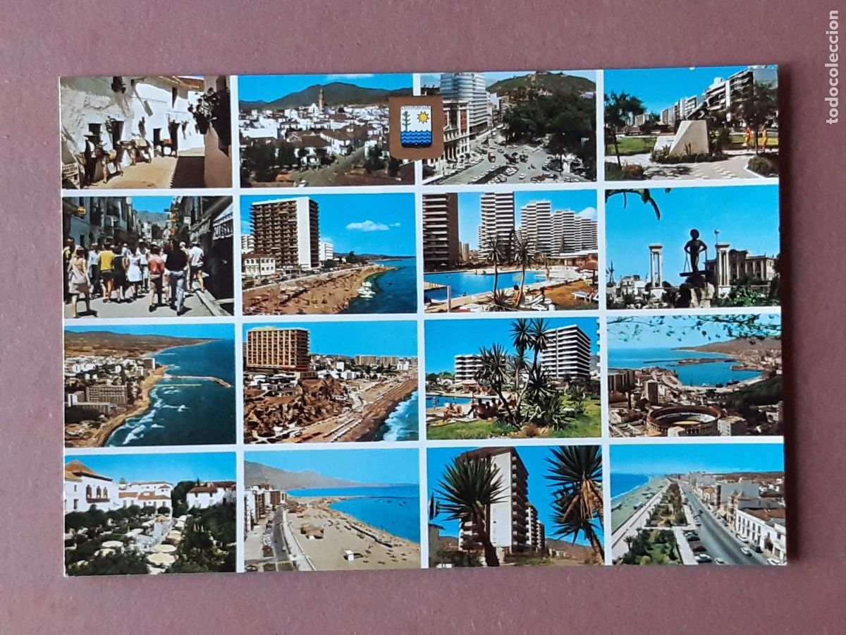 Postales: POSTAL 32 DOM&Iacute;NGUEZ. DIVERSOS ASPECTOS. COSTA DEL SOL. 1972. SIN CIRCULAR.