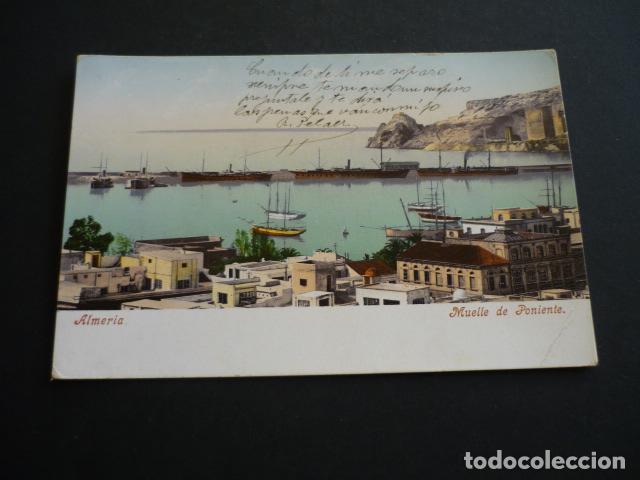Postcards: ALMERIA MUELLE DE PONIENTE ED. PURGER N&ordm; 2447 REVERSO SIN DIVIDIR