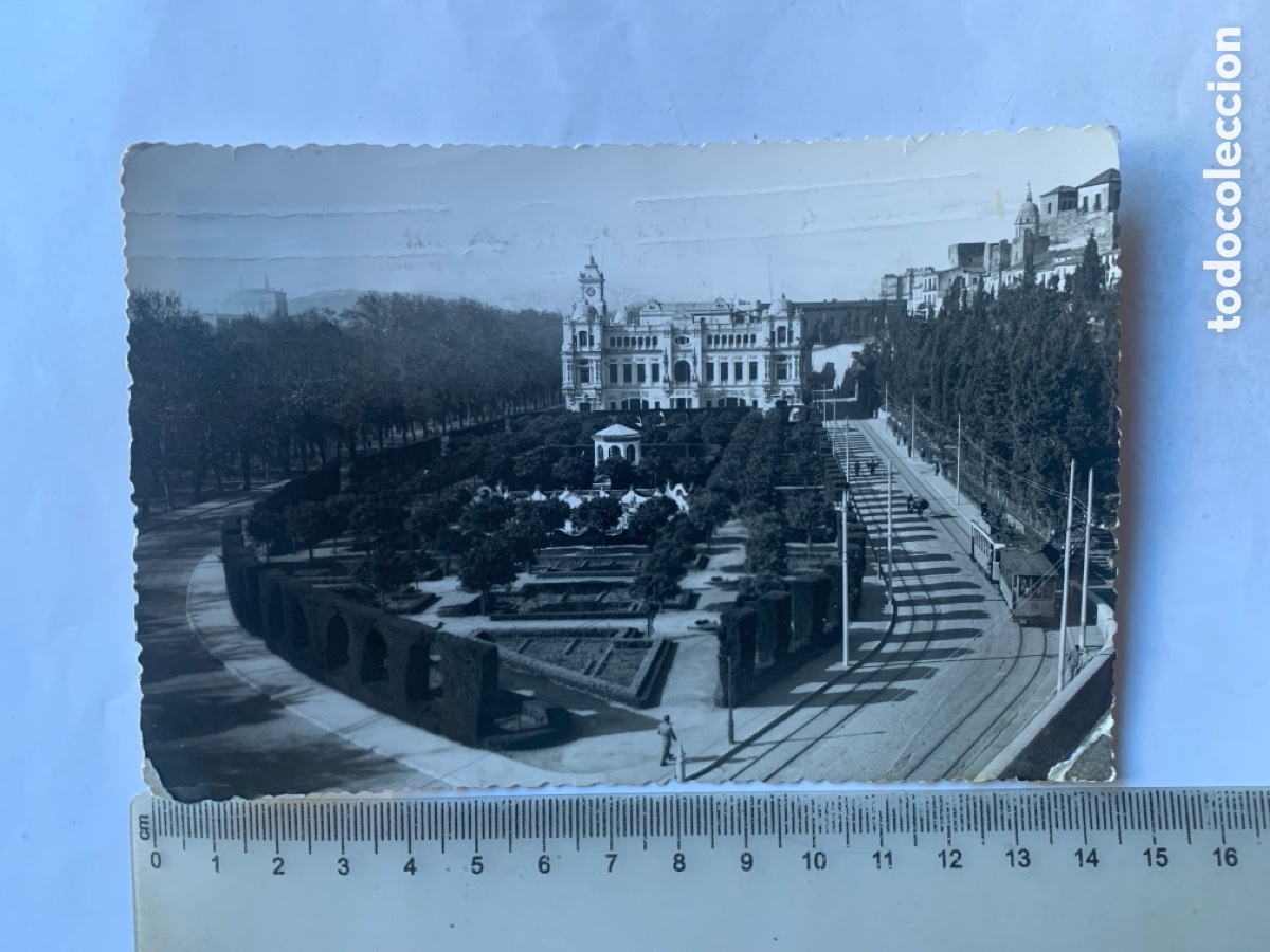 Postales: POSTAL. MALAGA. JARDINES DEL AYUNTAMIENTO. FOTO D. CORT&Eacute;S. 4 SEPTIEMBRE 1956.