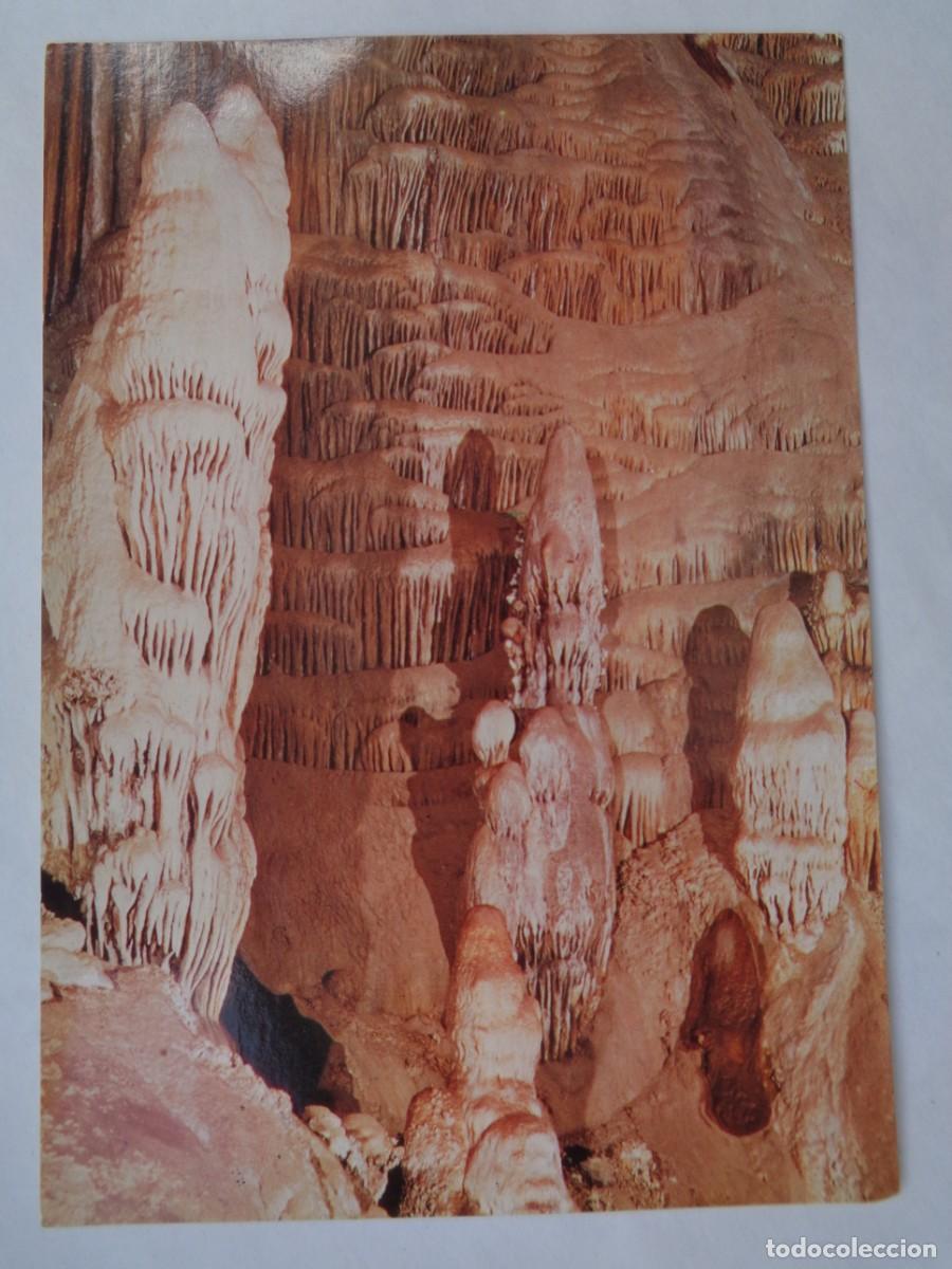 Postales: POSTAL DE LA CUEVA DE NERJA ( MALAGA ): &uml; EL CORDERITO &uml;, DETALLE SALA DEL CATACLISMO . A&Ntilde;OS 73