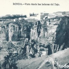 Postales: RONDA (MÁLAGA) - VISTA DESDE LAS LADERAS DEL TAJO - EDICIÓN BAZAR LA ALIANZA