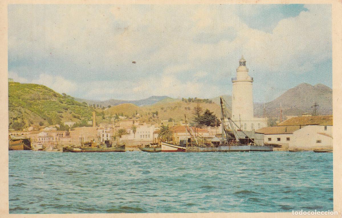 Postales: MALAGA VISTA DE LA FAROLA Y MUELLE