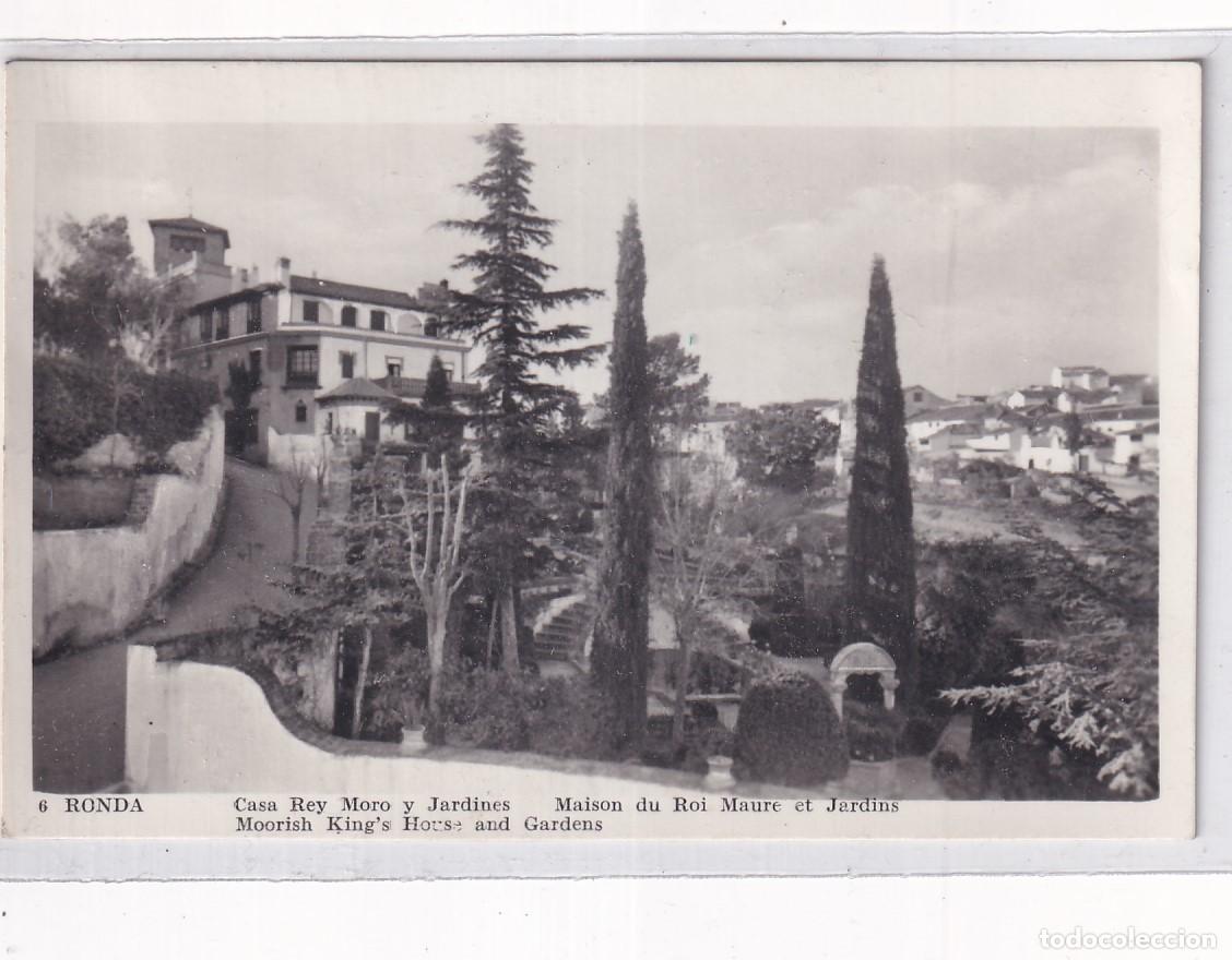 Postais: Ronda 6 Casa Rey Moro y Jardines. Circulada en 1955. Sin circular.