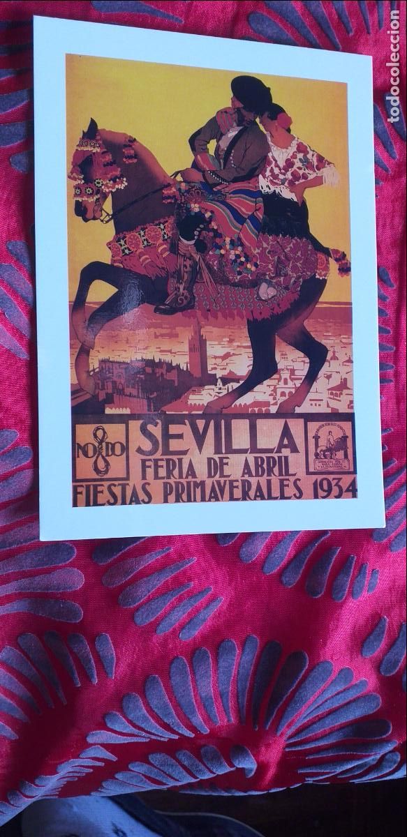 Postales: SEVILLA-V17-160X110mm.-NO ESCRITA-FERIA DE ABRIL 1934-FOTO REPRODUCCION