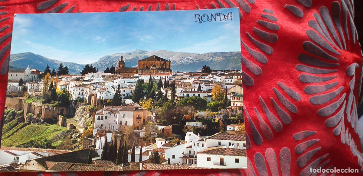 Postales: MALAGA-V17-160X110mm.-NO ESCRITA-CIUDAD DE RONDA,AL CENTRO,IGLESIA DE SANTA MARIA